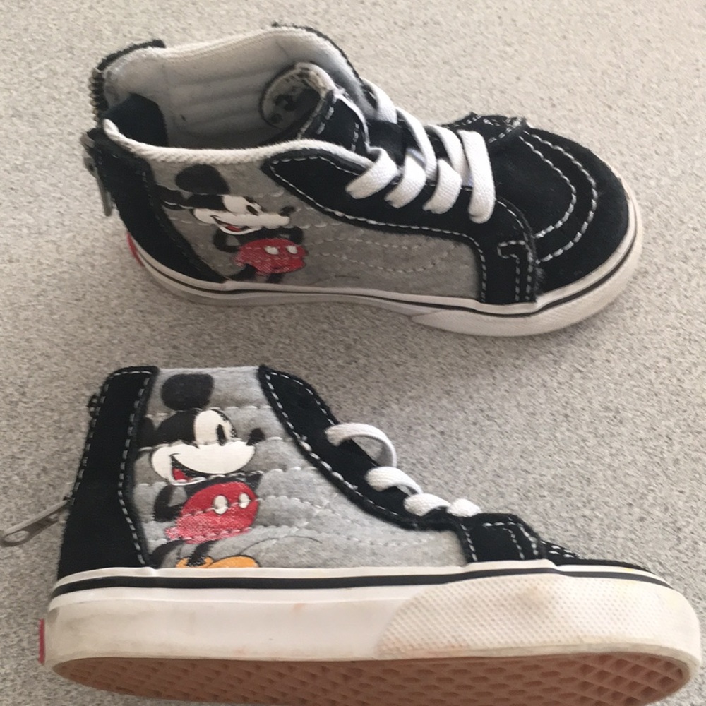 Disney Mickey Mouse hitop vans toddler shoes 6
